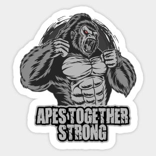 Apes Together Strong Gme Amc Ape Gorilla To the moon Sticker